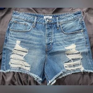 Women’s Good American Cut Off Distressed Jean Shorts